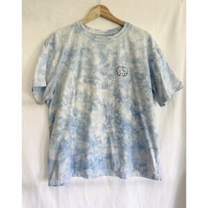 Ivory Ella Light Blue Tie Dye T-shirt Tee Womens Large Save The Elephants
